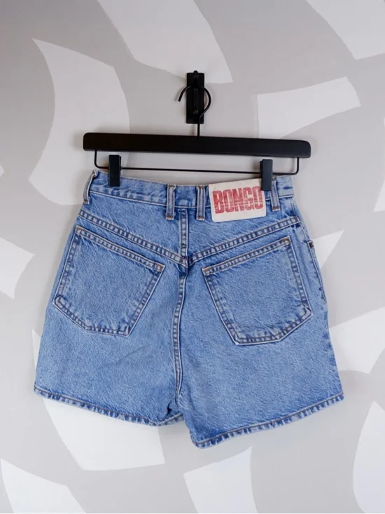 Vintage 90's Bongo by Gene Montesano Light Wash Button Fly Shorts | 5 - Picture 3 of 6